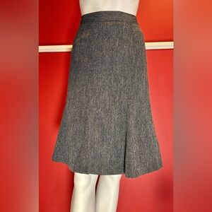 Brown pencil A-line skirt